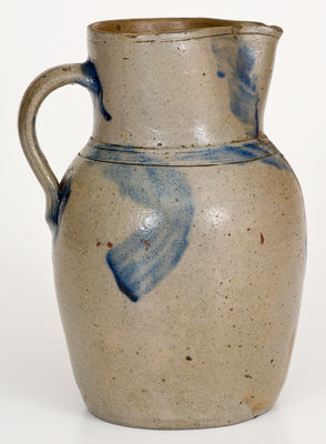 Cobalt-Decorated Stoneware Pitcher, Parr Family, Baltimore, MD or Richmond, VA