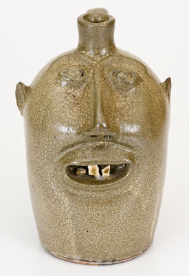 BROWN POTTERY, Arden NC (circa 1930) Stoneware Face Jug