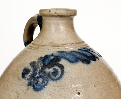Unusual Three-Gallon Watch Spring Jug, probably New Jersey, early 19th century