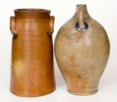 Two Pieces of Hartford, Connecticut Stoneware, early 19th century