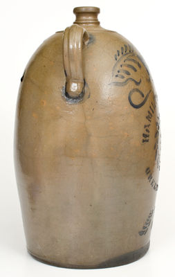 Five-Gallon Double-Handled HAMILTON & JONES / GREENSBORO, PA Stoneware Jug