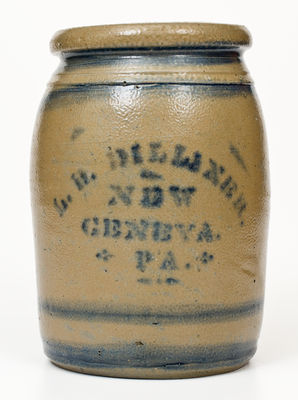 L.B. DILLINER / NEW GENEVA / PA Stoneware Jar