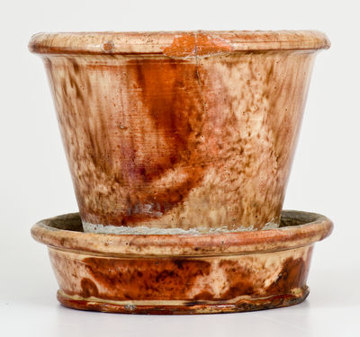 JOHN BELL / WAYNESBORO Redware Flowerpot