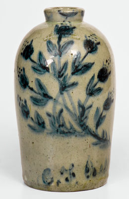 Extremely Rare JOHN BELL / WAYNESBORO Profusely Decorated Stoneware Jug Inscribed "C. F. Bell"