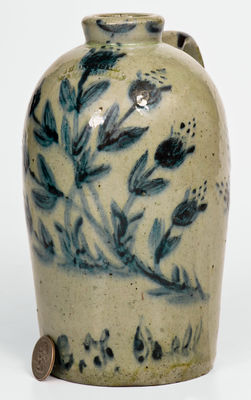 Extremely Rare JOHN BELL / WAYNESBORO Profusely Decorated Stoneware Jug Inscribed "C. F. Bell"