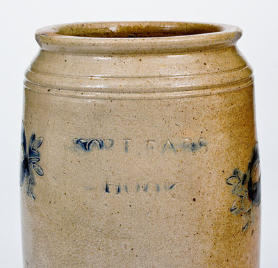 Rare CORLEARS HOOK (Thomas Commeraw, New York City) Stoneware Jar