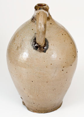 Rare Large-Sized J REMMEY / MANHATTAN-WELLS / NEW-YORK Stoneware Jug w/ Purplish Slip Decoration