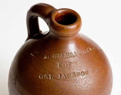 Very Rare Small-Sized Andrew Jackson Political Jug,