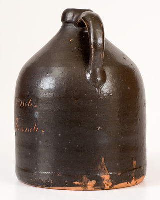 Very Rare Stoneware Andrew Jackson Poem Jug, probably Southern origin