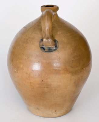 Very Rare Stoneware Jug Inscribed "Tyler" (President John Tyler) by E. S. FOX, Athens, NY, c1840