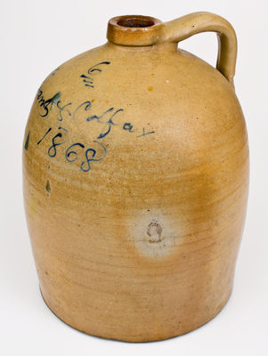 Very Rare "Grant & Colfax / 1868" Ohio Stoneware Jug (Ulysses S. Grant & Schuyler Colfax)