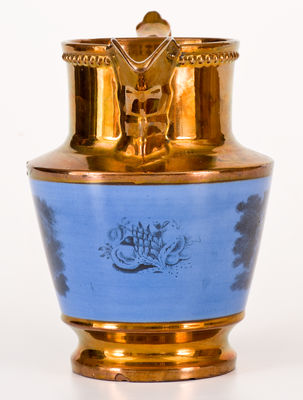 Copper Luster Andrew Jackson Pitcher, attrib. Enoch Wood & Sons, Burslem, England, c1820's