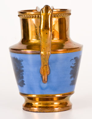 Copper Luster Andrew Jackson Pitcher, attrib. Enoch Wood & Sons, Burslem, England, c1820's