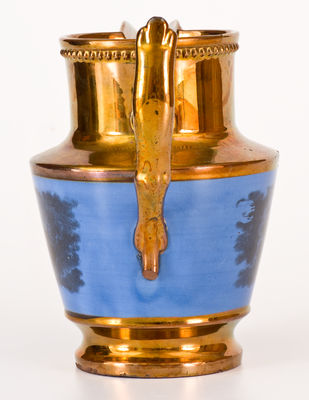 Copper Luster Andrew Jackson Pitcher, attrib. Enoch Wood & Sons, Burslem, England, c1820 s