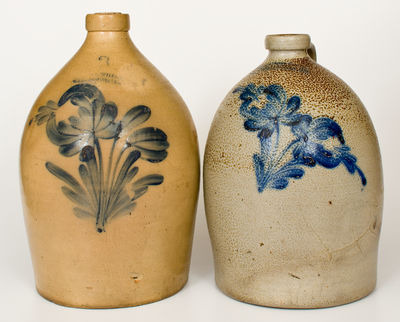 Two COWDEN & WILCOX / HARRISBURG, PA Stoneware Jugs