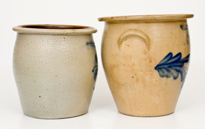Two Cobalt-Decorated Pennsylvania Stoneware Jars, c1865-75