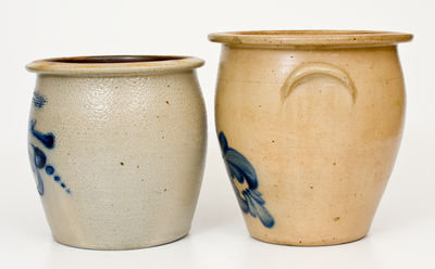 Two Cobalt-Decorated Pennsylvania Stoneware Jars, c1865-75