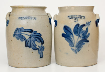 Two COWDEN & WILCOX / HARRISBURG, Pennsylvania Stoneware Jars