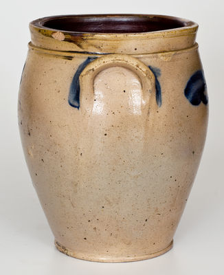 NY Stoneware Jar by Nathan Clark (Athens) or Clark Family (Cornwall), early 19th century