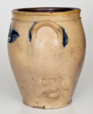 NY Stoneware Jar by Nathan Clark (Athens) or Clark Family (Cornwall), early 19th century