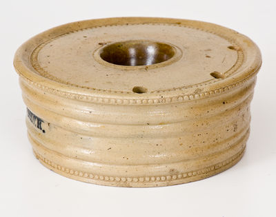 Scarce Stoneware Presentation Inkwell, attrib. Nathan Clark, Sr., Athens, NY, c1825-35