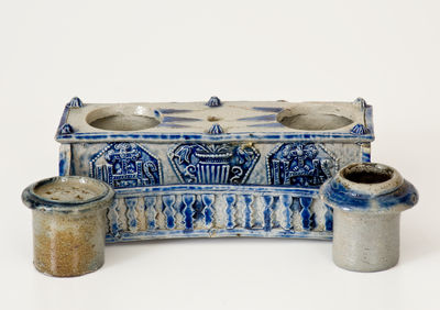Westerwald, Germany Stoneware Inkstand, 18th or 19th century
