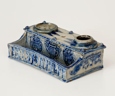 Westerwald, Germany Stoneware Inkstand, 18th or 19th century