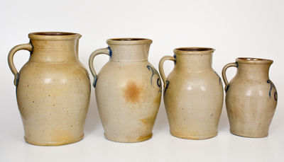 Lot of Four Pitchers by Wingender Pottery, Haddonfield, New Jersey