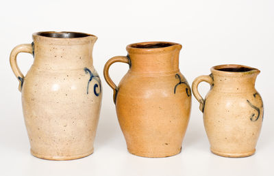 Lot of Three Pitchers by Wingender Pottery, Haddonfield, New Jersey