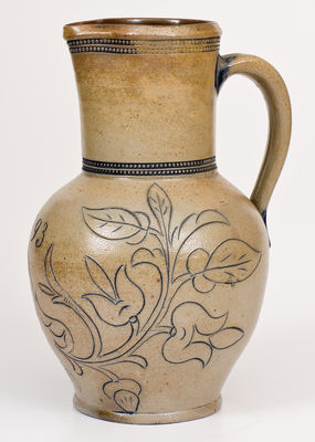 1893 Stoneware Pitcher attrib. Wingender Pottery, Haddonfield, New Jersey