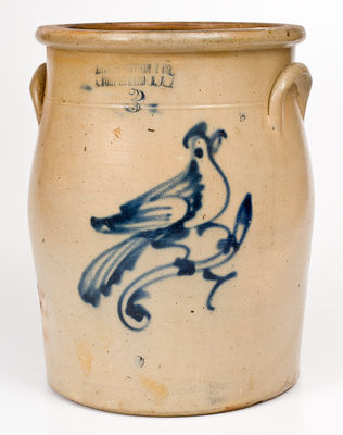 HAXSTUN OTTMAN & CO. / FORT EDWARD, N.Y. Stoneware Bird Crock