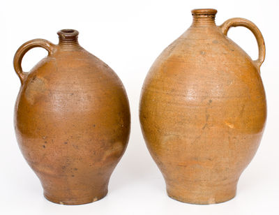 Two Stoneware OIL Jugs attrib. Branch Green, Philadelphia, PA