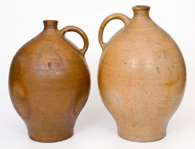 Two Stoneware OIL Jugs attrib. Branch Green, Philadelphia, PA