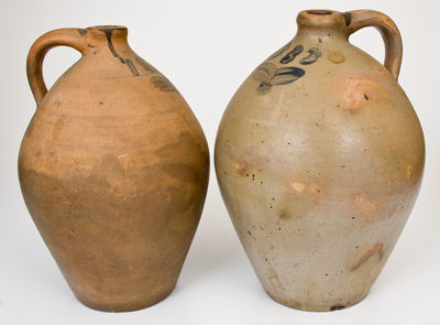 Two 1833 Stoneware Jugs, probably Eaton & Stout, South River, New Jersey