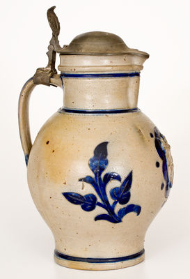 Stoneware King Gambrinus Pitcher attrib. Wingender Pottery, Haddonfield, NJ