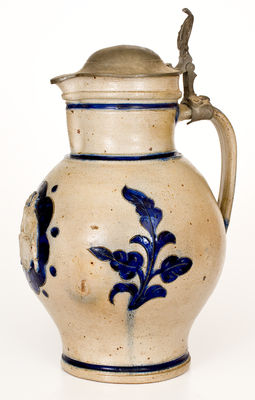 Stoneware King Gambrinus Pitcher attrib. Wingender Pottery, Haddonfield, NJ