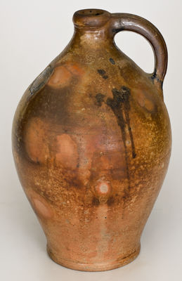 Stoneware Jug w/ Impressed Decoration, Old Bridge, NJ or Troy, NY origin, early 19th century