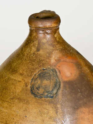 Stoneware Jug w/ Impressed Decoration, Old Bridge, NJ or Troy, NY origin, early 19th century