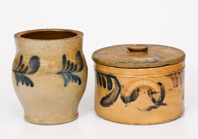 Two Pieces of Stoneware attrib. Richard C. Remmey, Philadelphia, PA, c1875