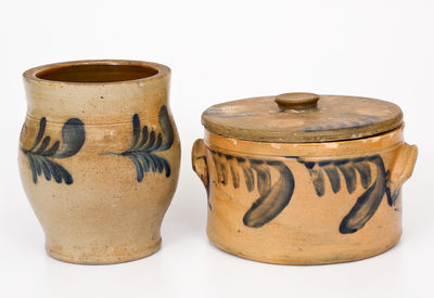 Two Pieces of Stoneware attrib. Richard C. Remmey, Philadelphia, PA, c1875