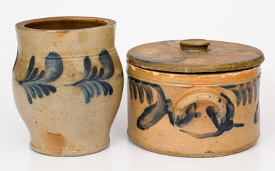 Two Pieces of Stoneware attrib. Richard C. Remmey, Philadelphia, PA, c1875