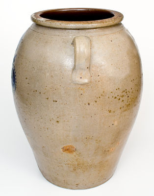 Fine Ten-Gallon Ohio Stoneware Jar w/ Cobalt Fruit Decoration, circa 1870