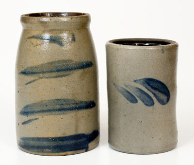Two Greensboro or New Geneva, PA Stoneware Canning Jars