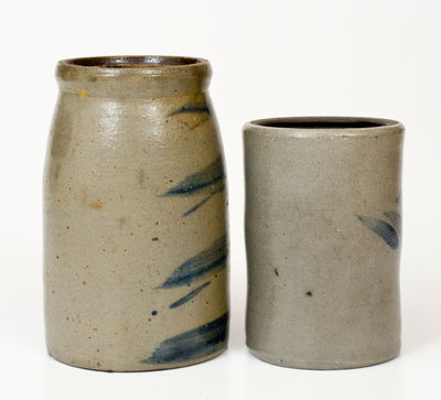 Two  Greensboro or New Geneva, PA Stoneware Canning Jars