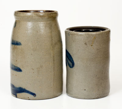 Two  Greensboro or New Geneva, PA Stoneware Canning Jars