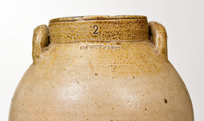 Two Pieces of Iron-Decorated Stoneware attrib. Frederick Carpenter, Charlestown / Boston, early 19th century