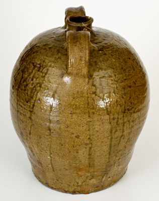 Rare "1859 / July 8" Double-Handled Southern Stoneware Jug with Alkaline Glaze
