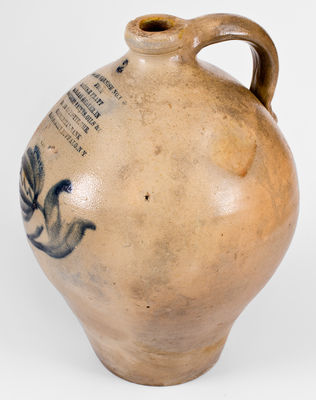 Fine Two-Gallon Stoneware Jug w/ Elaborate Buffalo, New York Advertising, c1840