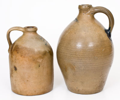 Two Northeastern American Salt-Glazed Stoneware Jugs