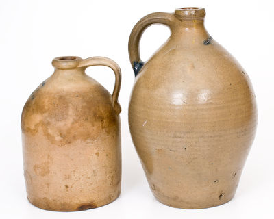 Two Northeastern American Salt-Glazed Stoneware Jugs